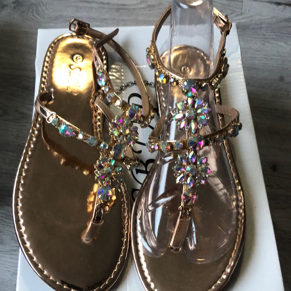 Rose gold sandals